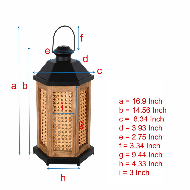 X－MAX FURNITURE 14.4'' Battery Powered Outdoor Lantern