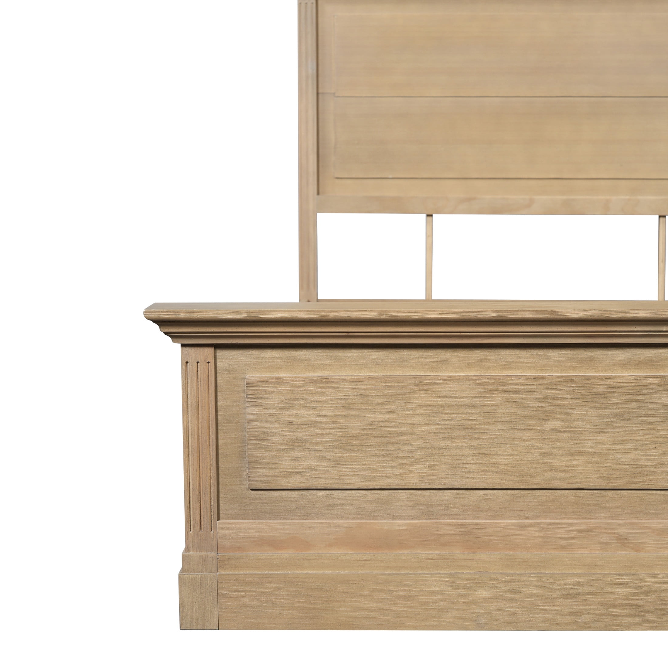 Christopher Knight Home Rustic Solid Wood King Bed Frame with High Headboard and Footboard, Natural