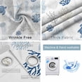 thumbnail image 6 of Blackout Curtains for Bedroom, Navy Blue Coastal Room Darkening Window Drapes for Living Room, Nautical Summer Beach Coral Sea Turtle Thermal Insulated Grommet Curtains, 52x45 inch, 2 Panels, 6 of 9