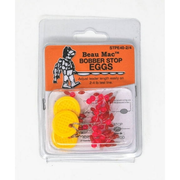 Beau Mac Bobber Stop Rubber Eggs  2-4lbs 40 pcs   BEAUSTPE40-2/4