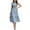Sky Blue, variant on Baberdicy Long Dress Women's Summer Casual Flutter Short Sleeve Crew Neck Smocked Elastic Waist Tiered Midi Dress Maxi Dress for Women Navy, Size:S-Xl