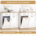 thumbnail image 5 of Double Tilt Out Wooden Free Standing Laundry Sorter, Hidden Trash Can Cabinet, Recycling Bin Kitchen Cabinet, 5 of 7