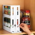 thumbnail image 4 of 2 Tier Spice Rack Pull Out Kitchen Storage Rack Seasoning Jars Organizer, 4 of 4