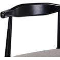 thumbnail image 4 of Duhome Mid-century Modern Dining Chairs Set of 2 Wooden Dining Room Chairs Fabric Upholstered Kitchen Side Chairs Retro, Black, 4 of 7