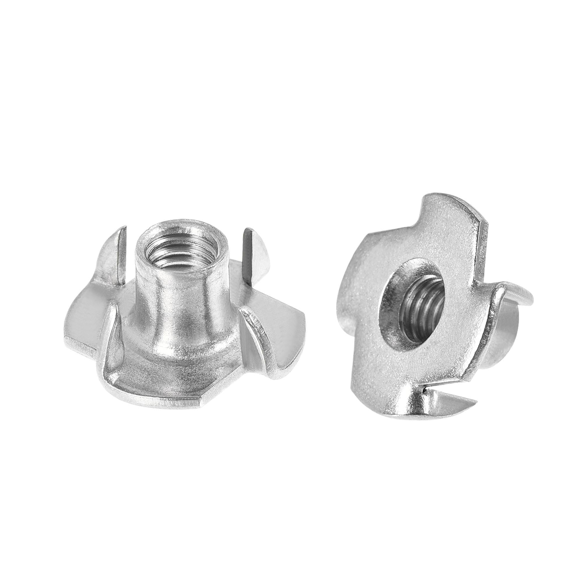 M6 Tee Nut 4 Pronged TNut for Table Legs Woodwork Holds Wood