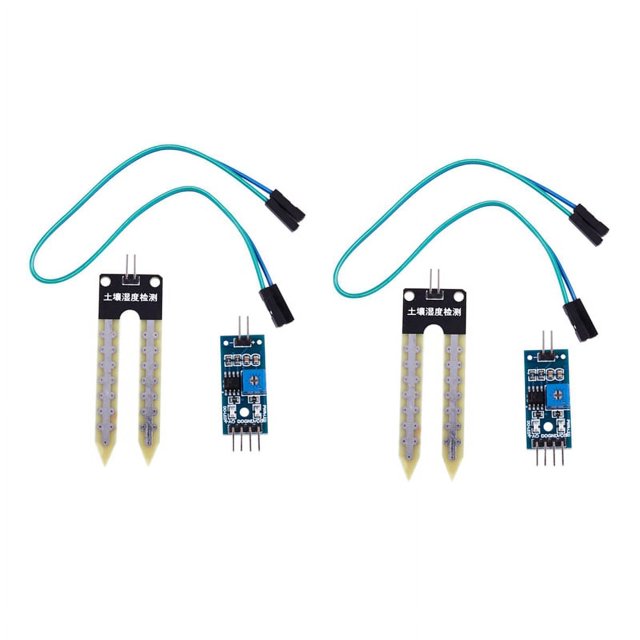 2 módulos de detección de humedad para higrómetro de suelo (28 V CC, 3,3 V-5 V)