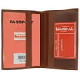 thumbnail image 2 of Mexico Passport Cover Genuine Leather Travel Wallet with Emblem Pasaporte Burgundy, 2 of 2