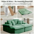 thumbnail image 6 of Oversized Chaise Lounge Chair Indoor, 79.5" Corduroy Upholstered Modern Loveseat Sofa with 6 Pillows, Comfy Sleeper & Reading Chair, No Assembly Required, Fluffy Cloud Couch for Living Room & Office, 6 of 6