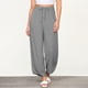 thumbnail image 1 of Karight Linen Pants Women Summer Beach Lounge Palazzo Trousers Loose Elastic Plus Size Drawstring with Pockets Pants, 1 of 8