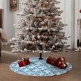 thumbnail image 4 of Bingfone Christmas Tree Skirt Mat Christmas Decoration Interior 30" -Blue Fish Scale Texture, 4 of 6