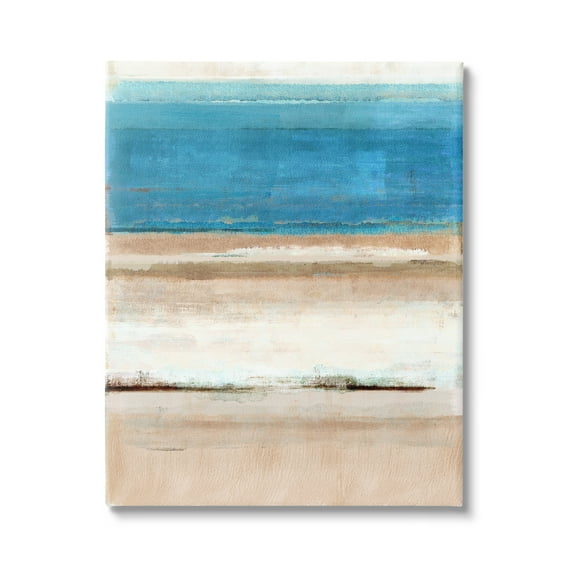 Stupell Industries Abstract Beach Landscape Abstract Painting Gallery Wrapped Canvas Art Print Wall Art, 16 x 20