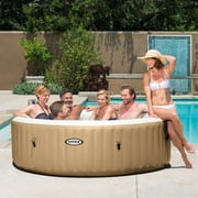 Intex Inflatable Pure Spa 6 Person Portable Heated Bubble Jet Hot Tub 28407e