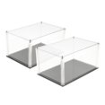 thumbnail image 1 of 2 x Caja de presentación de acrílico transparente - Escaparate de protección contra el polvo para exhibición de s , cupcakes, perfumes y más Macarena Vitrina a prueba de polvo, 1 of 8