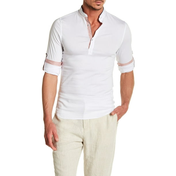 T.R. Premium Miles - T-shirt à Manches Longues en Blanc