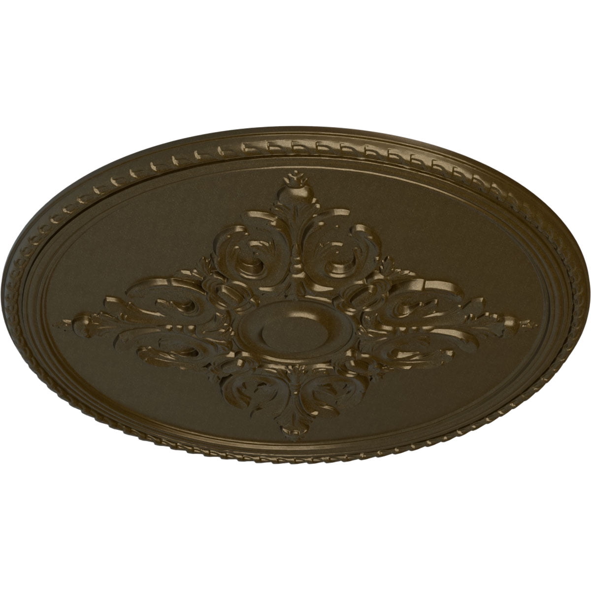 40 5/8"OD x 1 3/4"P Milton Ceiling Medallion (Fits Canopies up to 7 7/8"), Hand-Painted Brass