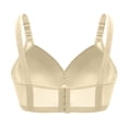 thumbnail image 7 of Bigersell Full-Figure Bra Comfortable Bras Ladies Sports Bra Style B54 Sports Bra Women Lightly Lined Bra Feature T-Shirt Bra Hook & Eye Bra Closure , Beige M, 7 of 7