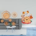 thumbnail image 2 of Arte de pared tejido de ratán y reloj de gato para decoración de dormitorio, pasillo, salón de té, porche, cafetería, oficina, habitación, colgante si, 2 of 8
