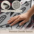 thumbnail image 6 of ODIKA 5'x7' Washable Area Rug Haunted Horror Eerie Spooky Gothic Border Mansion Bats Halloween Flowing Dynamic for Small Living Room, Bedroom, Easy Care, Non-Shedding, Pet Friendly, 6 of 7