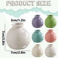 thumbnail image 3 of Clearance Under $3.64! 1Pc Small Round Ceramic Vase for Dried Flowers Hydroponics Home Decor (White 7cm), 3 of 8