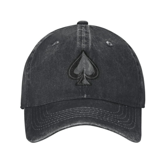 Ace Of Spades Logo Unisex Adult Washed Denim Cotton Sport Outdoor Baseball Cap Adjustable Cowboy Baseball Hat