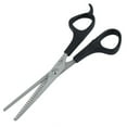 thumbnail image 1 of Unique Bargains Black Plastic Handle Thinning Shear Single Teeth Hair Scissors, 1 of 1