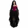 thumbnail image 3 of FASHOFT Halloween Dress for Women Renaissance Vampire Butterfly Sleeve Mesh Gothic Outfit Halloween XXXL, 3 of 5