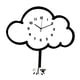 thumbnail image 2 of Reloj de pared con diseño de nube, silencioso y elegante, ideal para interiores y oficinas. con péndulo, 2 of 9
