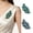 Green, variant on Brooch Pin Imitation Crystal Inlaid Leaf Design Pin-Type Collar Fixer Embellishment Shirts Cardigans Coats Suits Badge