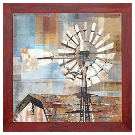Paragon Long Barn Windmill  Framed Wall Art  Walmart  com