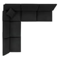 thumbnail image 3 of Modway Commix 5-Piece Upholstered Modern Fabric Sectional Sofa in Black, 3 of 5