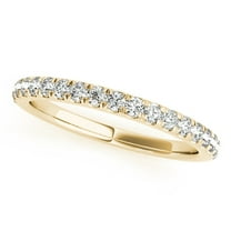 Aonejewelry 1/4 Carat Round Diamond Wedding Band In 14K Solid Yellow Gold