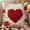 pillow cover, variant on Valentine's Day Embroidered Heart Rose Square Pillowcase 45X45Cm, Decorative Pillow Cover For Teens, Valentine's Day Decorative Cushion Cover (No Insert)