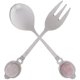 thumbnail image 2 of Silver Crystal Dessert Spoon and Fork Set for Multi Function Use 1Set, 2 of 4