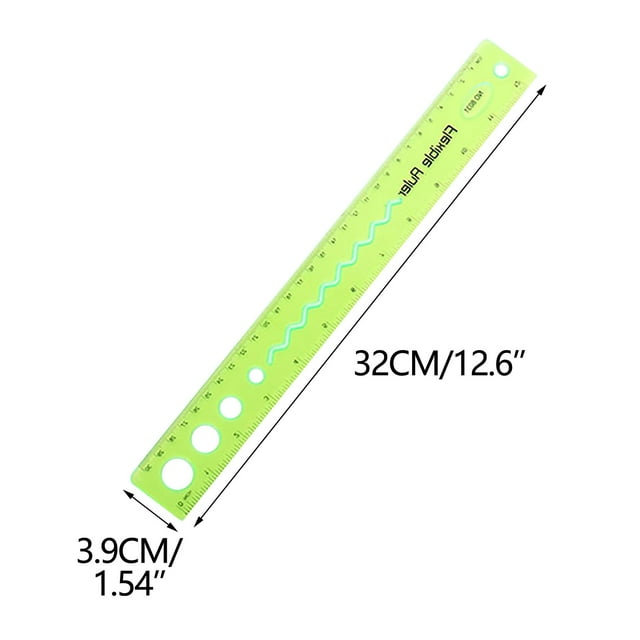 Règle Douce pour Étudiants 30cm Règle Droite Pliable Fournitures Scolaires Multifonctionnelles Règle Douce de Mesure en Gros