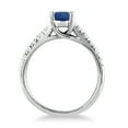 thumbnail image 3 of SZUL Women's 1 Carat Oval Sapphire and Diamond Ring in 14K White Gold, 3 of 4