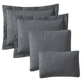 thumbnail image 3 of Clara Clark Quilt Sets, 4 Piece Lightweight Reversible Quilt Bedspread, Diamond Weave Coverlet Bedding Set, Twin Gray, 3 of 5