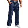 thumbnail image 2 of Men's Corduroy Utility Pants Relaxed Fit Pockets Casual Outdoor Cargo Trousers Travel Workwear, 2 of 9