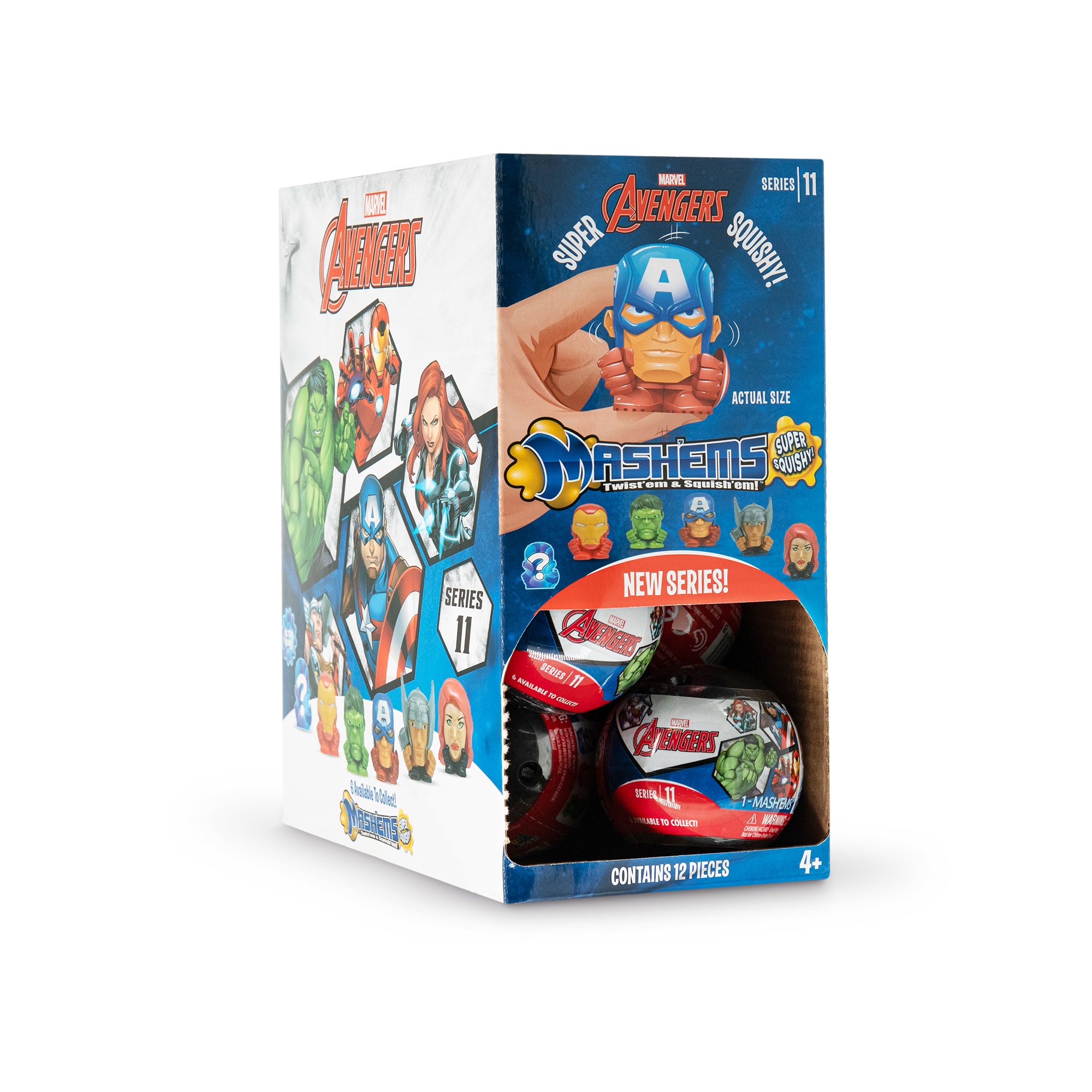 (2 pack) Mash'ems, Marvel's Avengers Collectible Action Figure Toys, Series 11, Ages 4 Years and up.