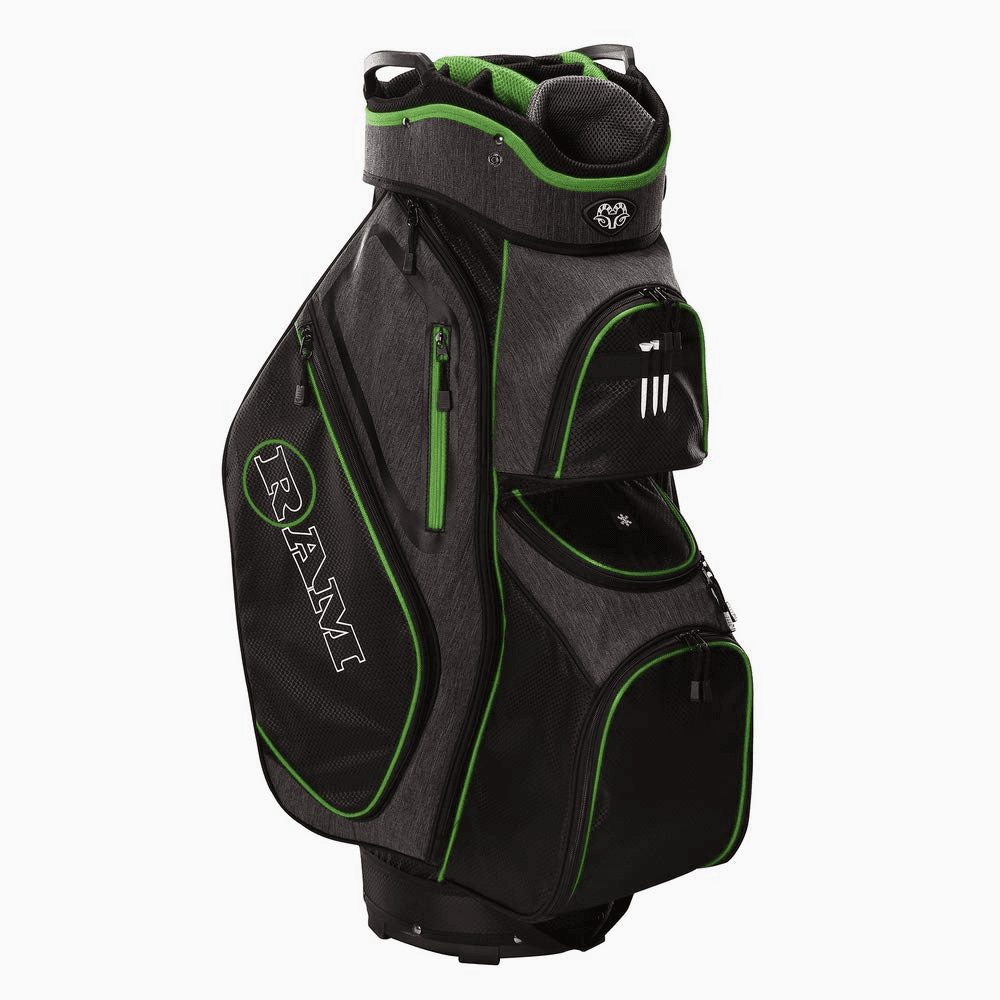 Ram Golf Tour Cart Golf Bags for Men with 14 Way Dividers Top Black, Neon