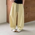 thumbnail image 6 of Barrel Sweatpants Girls Baggy Front Seam Drawstring Curved Wide Leg Sweatpants for Teen Girls Gym Y2k Sweats Pants Joggers, 6 of 7