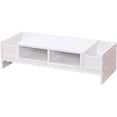 thumbnail image 1 of Support de Moniteur avec Tiroir pour Ordinateur Portable PC Rehausseur de Moniteur Support de Bureau Organisateur de Bureau Armoire de Rangement en Bois, 1 of 5