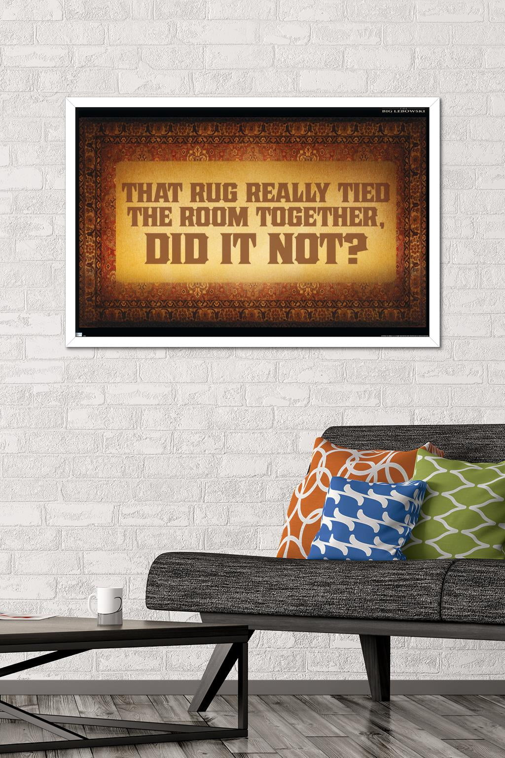 The Big Lebowski - The Rug Wall Poster, 22.375" x 34", Framed
