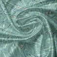 thumbnail image 5 of Ambesonne Tropical Valance Pack of 2, Jungle Leaves Hand Drawn, 42"X12", Seafoam Turquoise, 5 of 5