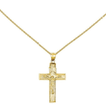 14kt Yellow Gold Crucifix Charm
