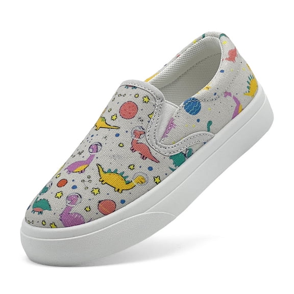 Kids Slip-On Canvas Shoes classic Low Top sneakers for Boys Girls Cute Print Casual Sneakers Breathable Non-Slip Shoes