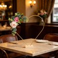 thumbnail image 5 of DIY Wreath Metal Ring With Wooden Base - Floral Arrangement for Wedding Centerpieces Table Decor and Party Ornament, 5 of 6