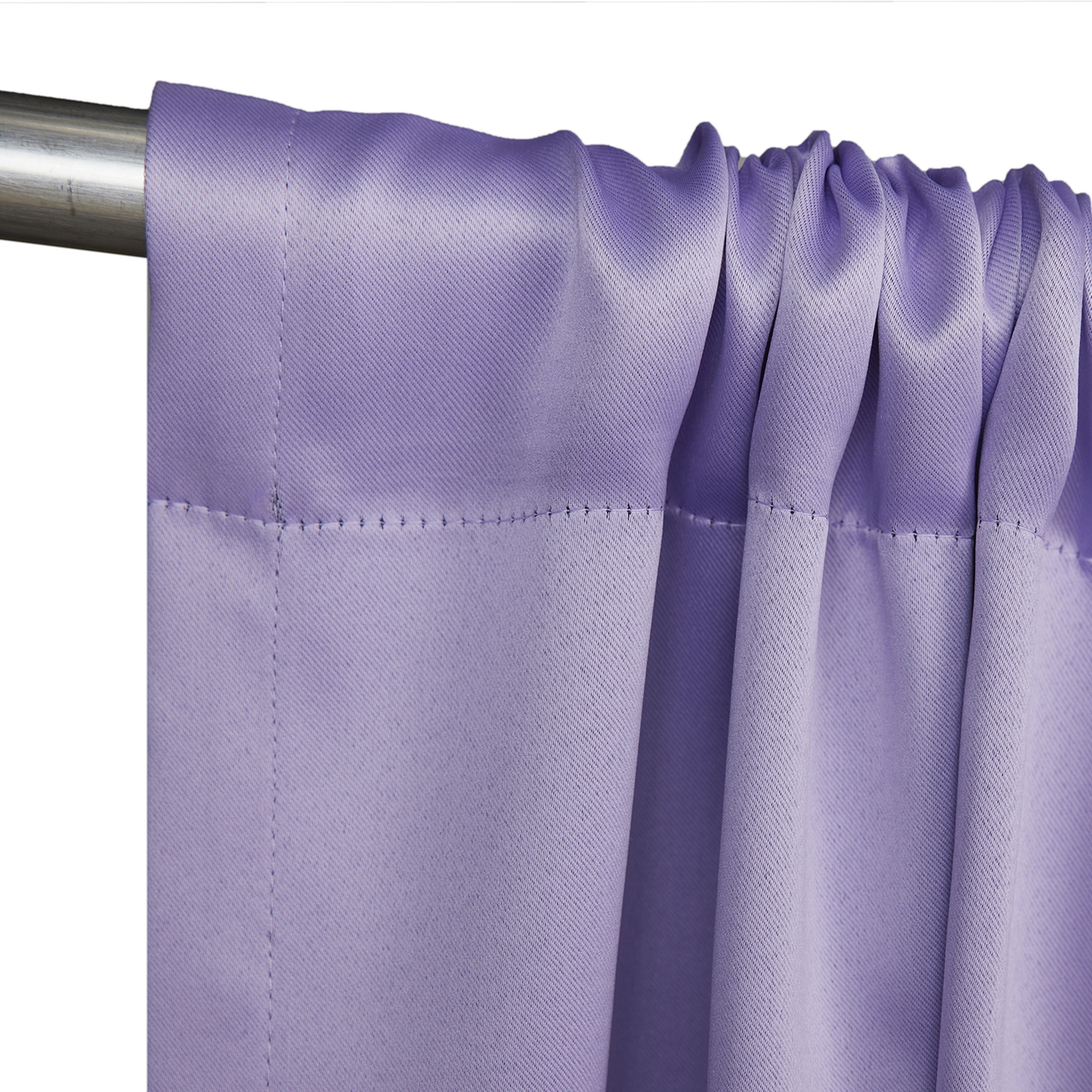 Your Zone Solid Blackout Curtain Panel Pair, Set of 2, Lilac Bud, 30" W x 95" L