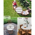 thumbnail image 6 of Fitted Round Tablecloths Table Covers 45-54in,Gray and White Striped Waterproof Elastic Edged Table Cloth for Kitchen Dining Holiday Party Tables Decor,Modern Art Stripes, 6 of 6