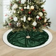 thumbnail image 5 of Festive Christmas Tree Skirt 35.43 Inch - Christmas Tree Collar with Stripes, Sequins & Golden Green Accents, Enchanting Base Decoration for Xmas Tree, Holiday Home Decor(Yellow), 5 of 8