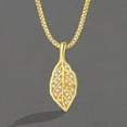 thumbnail image 4 of K-KED Fashion 18k Gold Plated Leaf Crystal Pendant Chain Necklace Women Delicate Jewelry Choker-Silver, 4 of 9